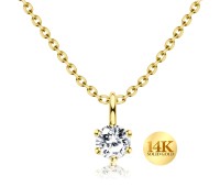 14K Gold Necklace 14KY-SPE-1298-4 (MOQ 10 pcs)